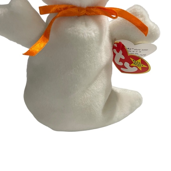 Ty Beanie Baby Spooky the Ghost 1995 PVC Pellets 4090 Rare Halloween Collectible - Picture 5 of 12